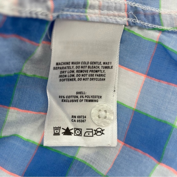 Columbia Women’s PFG cotton fishing shirt, blue and white checked pattern - XL - Picture 7 of 10